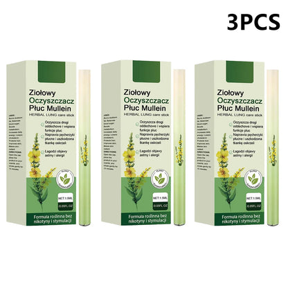 1/3/4Pcs Herbal Diffuser Pen with Extracts of Mullein Mints Rosemary Natural for Lung Cleansing Clear Breathing Improvement
