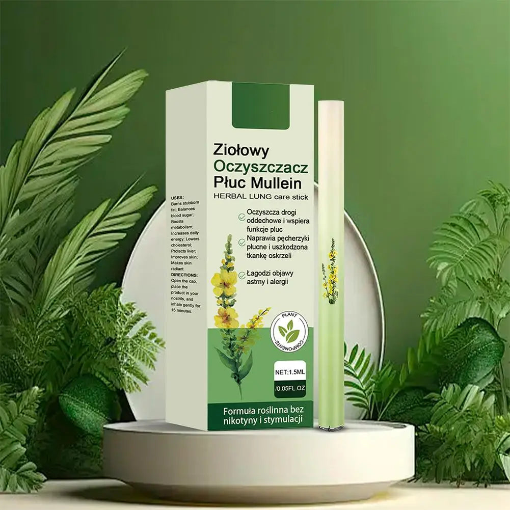 1/3/4Pcs Herbal Diffuser Pen with Extracts of Mullein Mints Rosemary Natural for Lung Cleansing Clear Breathing Improvement
