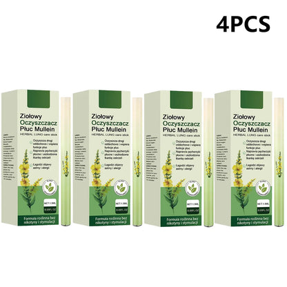 1/3/4Pcs Herbal Diffuser Pen with Extracts of Mullein Mints Rosemary Natural for Lung Cleansing Clear Breathing Improvement