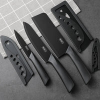 Kitchen knife set, including cleaver, chef's knife, and fruit knife, with knife block, suitable for peeling meat and vegetables