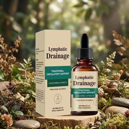 Lymphatic Drainage Drops 59Ml, Natural Herbal Liquid Supplement for Circulatory Support, Easy-To-Use for Men & Women