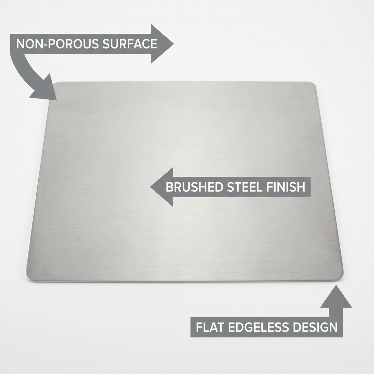 Stainless Steel Cutting Board - Feature Callout