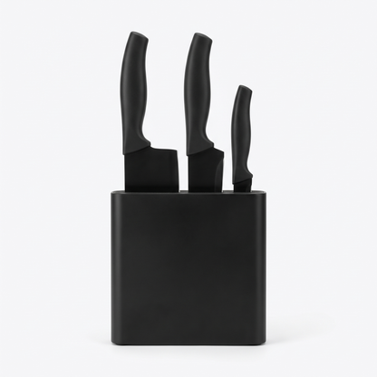 Black Knife Set - White Studio Hero